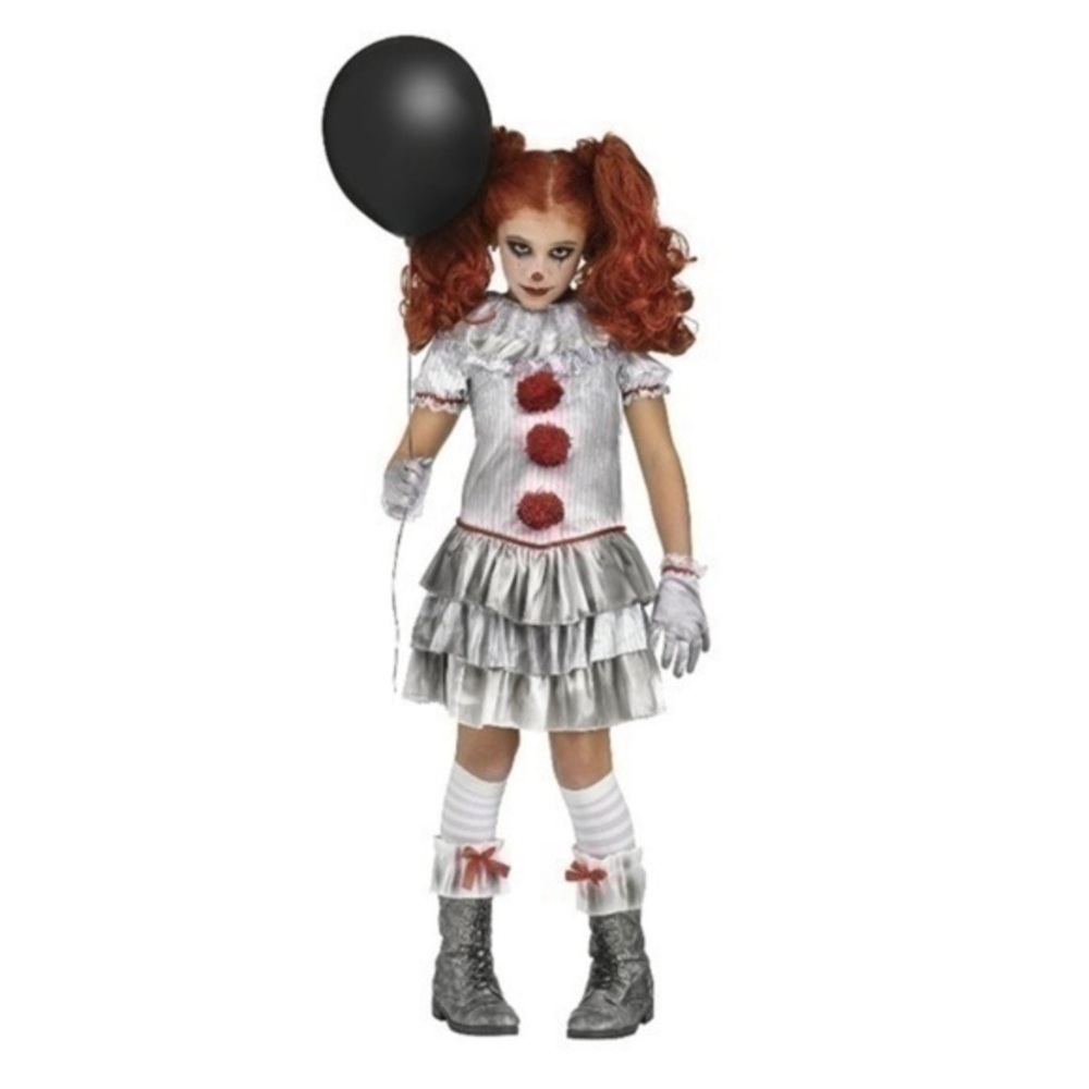 NWT. WAY TO CELEBRATE Carnevil Clown Creepy Clown Kids Costume